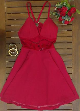 Schlichtes A-Linien-Homecoming-Kleid mit V-Ausschnitt und Spaghettiträgern und X-Rücken, 