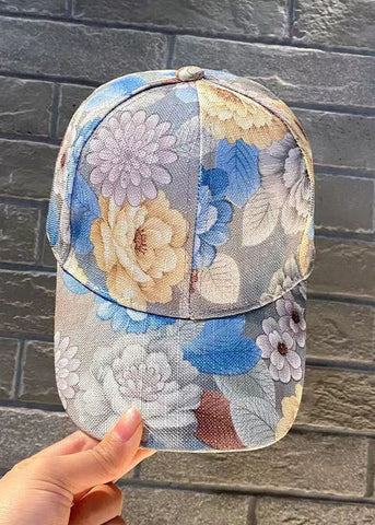 Böhmische blaue Blumen Baseball Cap Hut