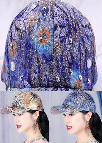 Kaffeedruck Baumwolle Zirkon Patchwork Baseball Cap Hut