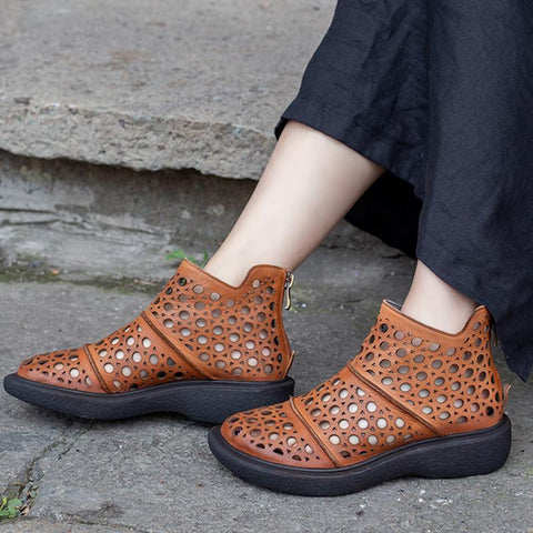 Comfortable Hollow Out Casual Summer Ankle Boots