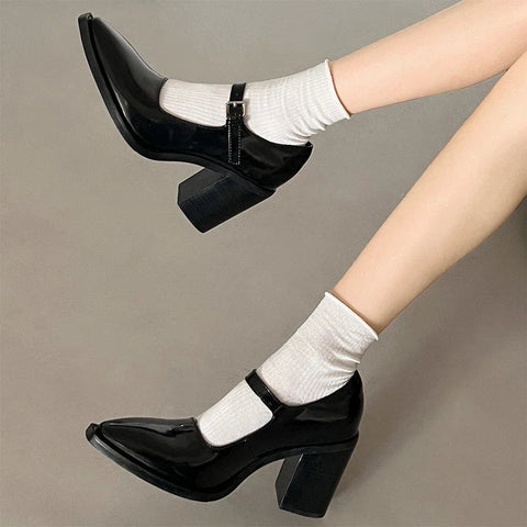 Pointed Toe Sexy Women Mary Janes Shoes Super High Heels Autumn Fashion New Pumps Shoes 2024 Elegant Designer Female Zapatos