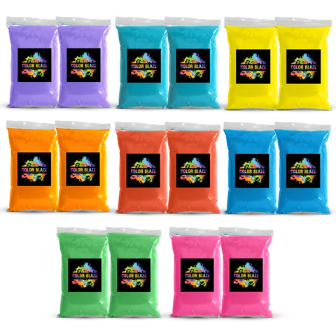 16lb Pack (2lbs each color) - Holi Powder, Color Fun Run, Gender Reveal & Events