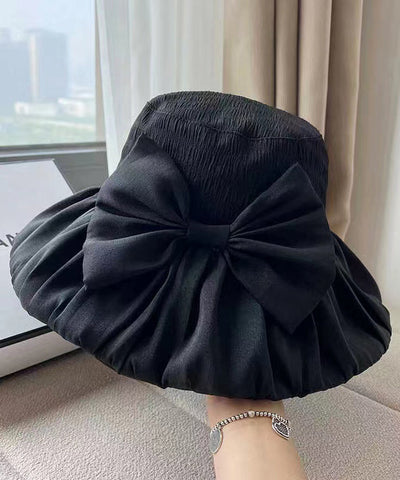 Koreanischer schwarzer Version Bow Bucket Hat Frühling Sommer