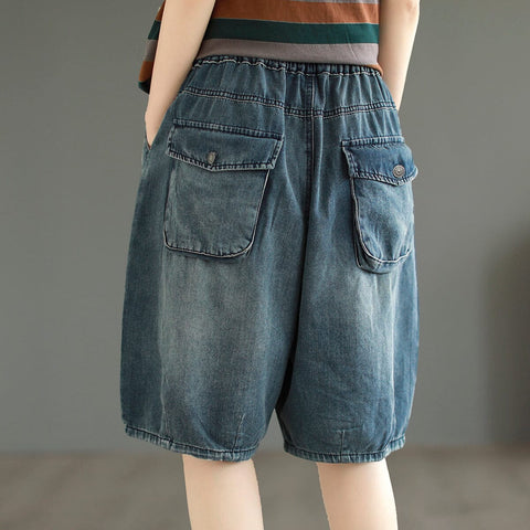 Women Summer Casual Loose Denim Shorts
