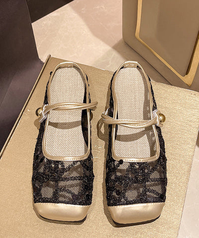 2024 New Stylish Silver Tulle Zircon Flats Slide Sandals