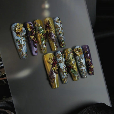 Hot SaleDreamy Christmas NailHandmade Artificial Gel Nail Press-On Nails