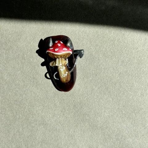 Hot SaleDemon King Poison MushroomHandmade Artificial Gel Nail Press-On Nails