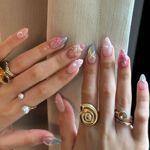 Beach Starfish Style NailsCarefully designed pure handmade press-on gel nails