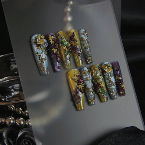 Hot SaleDreamy Christmas NailHandmade Artificial Gel Nail Press-On Nails