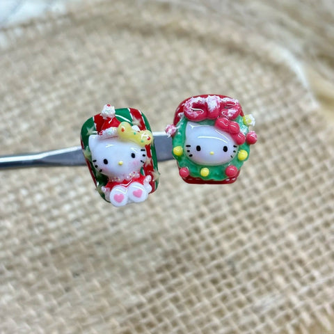 Kitty Accompanies You On Christmas(Press On Nails)Carefully designed pure handmade press-on gel nails