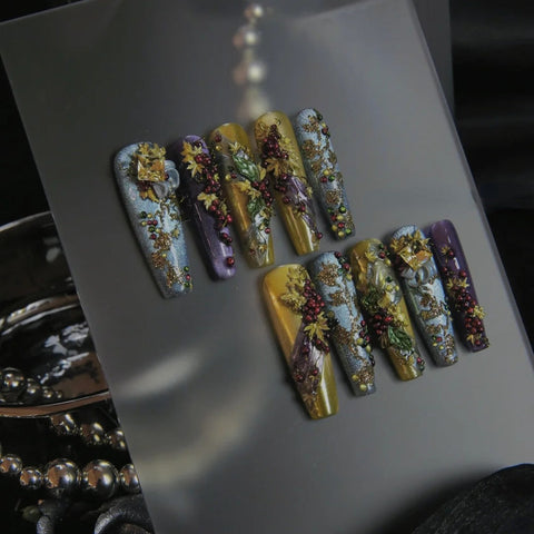 Hot SaleDreamy Christmas NailHandmade Artificial Gel Nail Press-On Nails