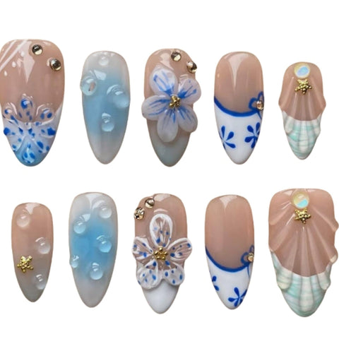 Hot SaleDaffodilHandmade Artificial Gel Nail Press-On Nails