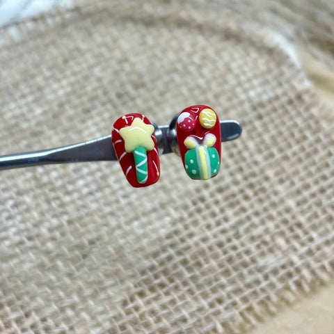 Kitty Accompanies You On Christmas(Press On Nails)Carefully designed pure handmade press-on gel nails