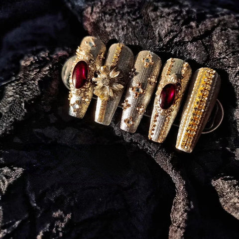 NewChristmas Buccellati Limited EditionCarefully designed pure handmade press-on gel nails