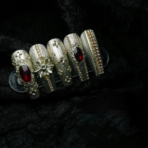 Hot SaleChristmas Silver BuchiratiLimited editionHandmade Artificial Gel Nail Press-On Nails