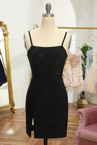 Kurzes, enges Homecoming-Kleid mit Pailletten und Schnürung
