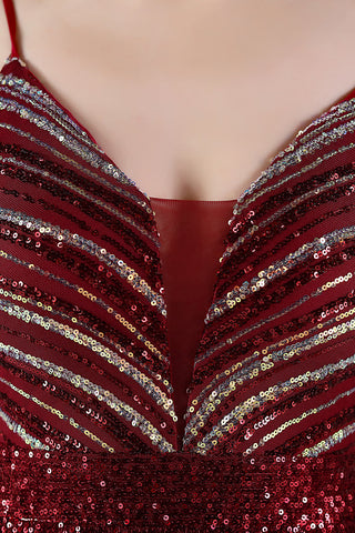 Sequins Sheath Prom Dress with Slit