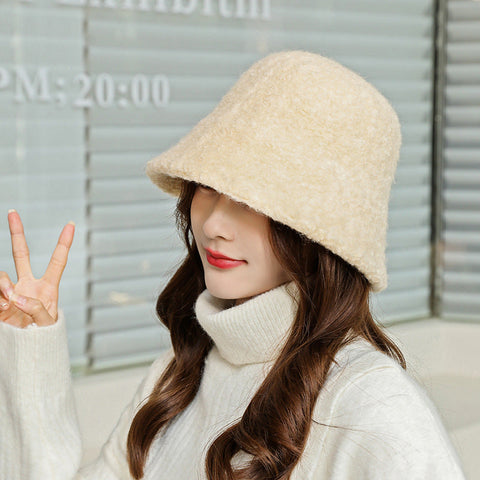 Damen Wintermütze aus Wolle im koreanischen Stil