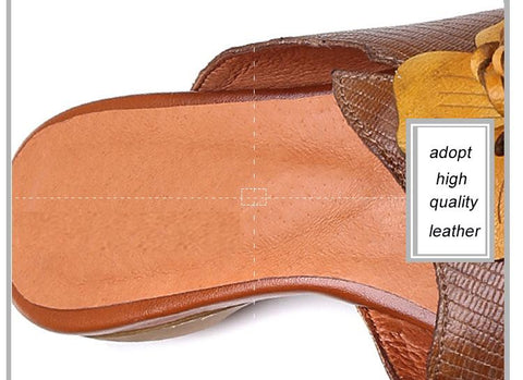 New Flower Woven Breathable Slippers