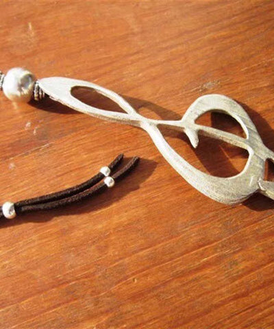Boho Silver Alloy Leather Pearl European American Pendant Necklace