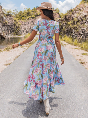 Long Floral Summer Vacation Dress
