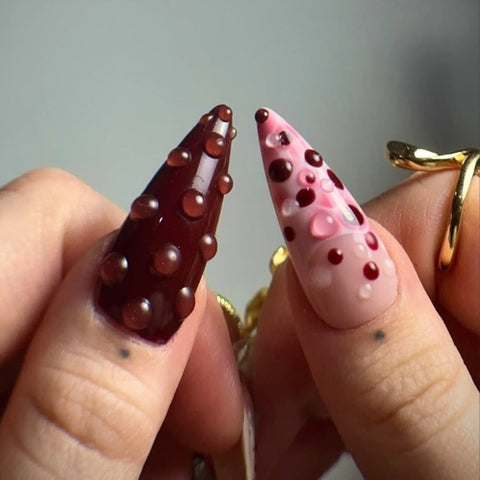 Hot SaleFashionable Hot Selling Pink Flower French Long Pointed Almond NailsHandmade Artificial Gel Nail Press-On Nails