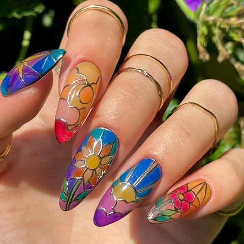 Hot SaleColored EnamelHandmade Artificial Gel Nail Press-On Nails