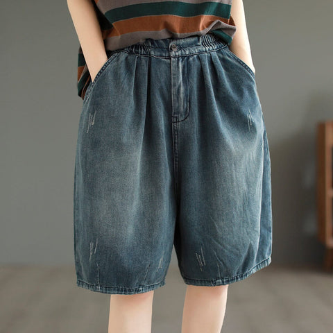 Women Summer Casual Loose Denim Shorts
