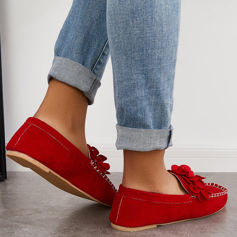 Casual Slip on Loafers Round Toe Flats Low Top Walking Shoes