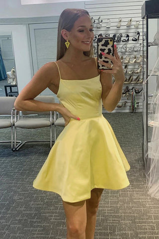 Simple A Line Homecoming Dress