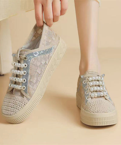 Lässige Spleißen Flat Feet Schuhe Schwarz Atmungsaktives Mesh