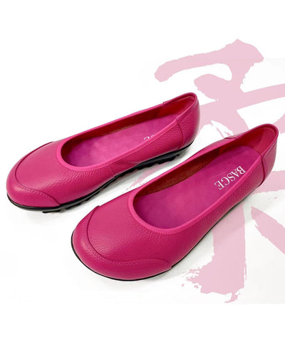 Schöne Bequeme Flache Schuhe Für Frauen Rose Rindsleder