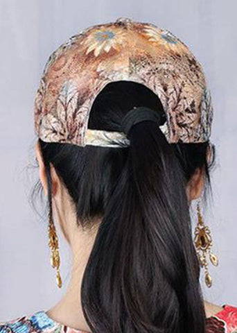 Kaffeedruck Baumwolle Zirkon Patchwork Baseball Cap Hut