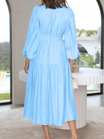 Boho Maxikleid mit Ballonärmeln für den Strandurlaub