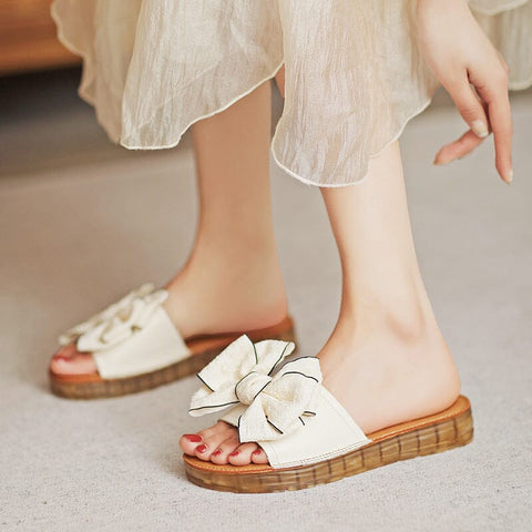 Summer Stylish Casual Leather Comfort Slide Shoes