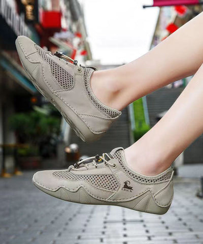 Khaki Atmungsaktive Mesh Frauen Sport Flache Schuhe Für