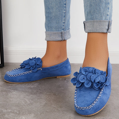Casual Slip on Loafers Round Toe Flats Low Top Walking Shoes