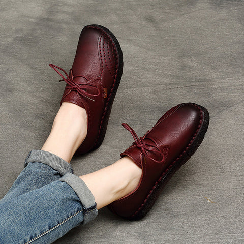 Retro Soft Leather Handmade Comfortable Shoes 35-43