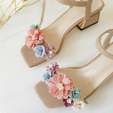 Betty Floral Ankle Strap Sandals
