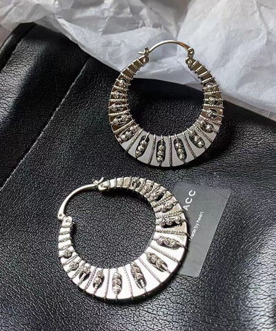 Old Money Style Gold Exaggerated Circle Earrings