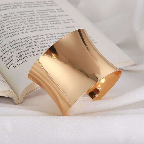 2022New Boho Wide Line Cuff Open Bracelet Punk Cool Psycho Shiny Ring Bracelet Ladies Adjustable Wrist Accessories Girls Jewelry