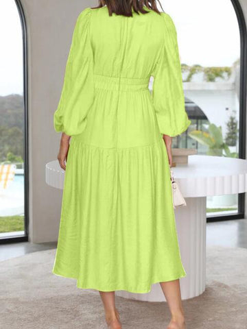 Boho Maxikleid mit Ballonärmeln für den Strandurlaub