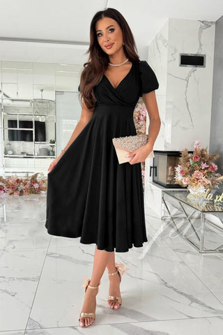 Midikleid mit Puffärmeln