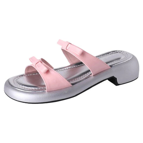 Designer Summer Butterfly-knot Women Slippers Fashion Open Toe Flats Slides Ladies Outdoor Casual Beach Sandalias Flip Flop