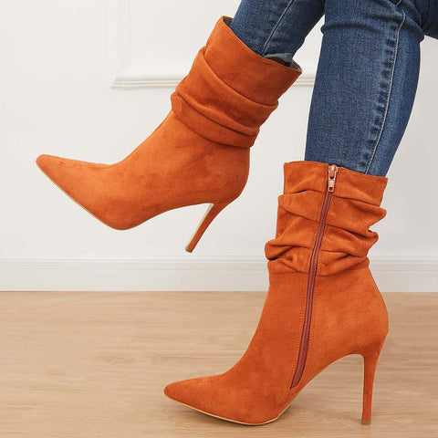 Pointed Toe Stiletto Short Boots High Heel Ankle Sock Booties