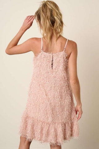 Partykleid mit Mini-Camisole und Federrüschensaum