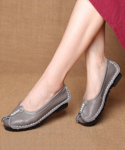 Bequeme flache Schuhe aus Maulbeerrindsleder