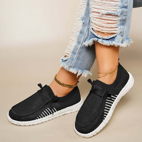 Leichte Slip-on-Wanderschuhe, flache Mesh-Sneakers