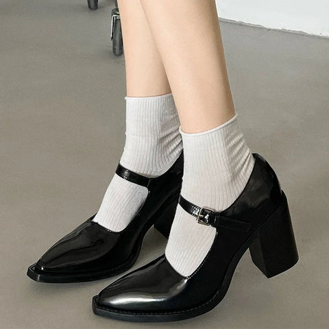 Pointed Toe Sexy Women Mary Janes Shoes Super High Heels Autumn Fashion New Pumps Shoes 2024 Elegant Designer Female Zapatos
