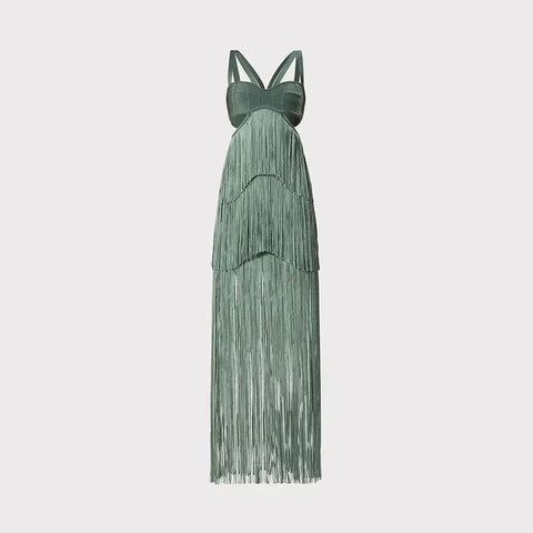 Fransen Party Street Damen Kleid Bankett Bandage Kleid